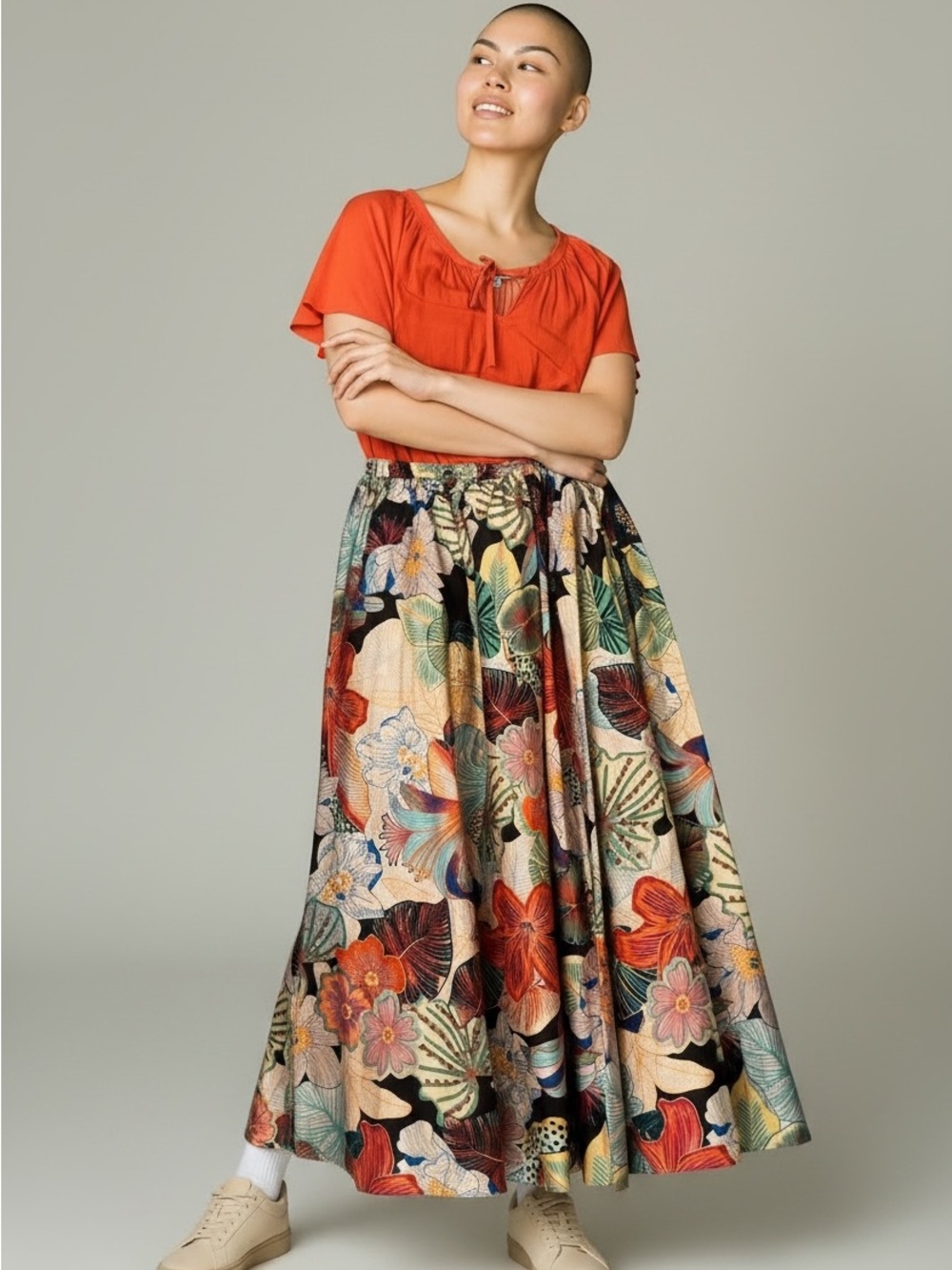 Calypso St. Barth Colorful Full Maxi Skirt M. & Matching Top L